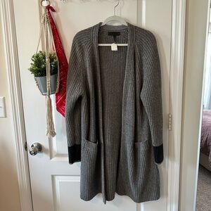 Rag & Bone Charcoal Open-Front Cardigan